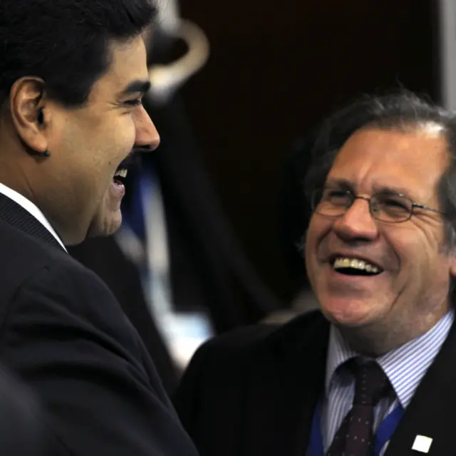 Nicolás Maduro y Luis Almagro