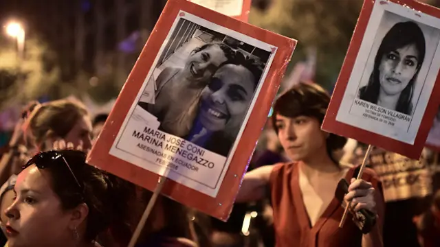Protesta de mujeres en Chile