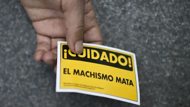 Cartel contra la violencia machista en Chile