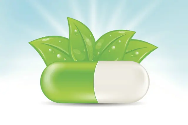 Таблетка и растение