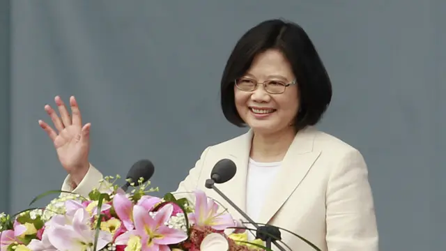 蔡英文宣誓就职台湾总统
