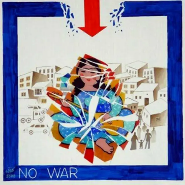 کارت پستال ضد جنگ اثر کلانتری