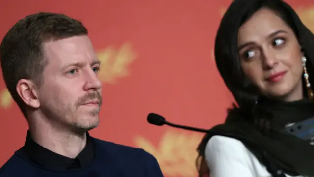 الکساندر مالت گای، تهیه کننده و توزیع کننده فرانسوی فیلم "فروشنده" در کنفرانس خبری امروز این فیلم حضور داشت 