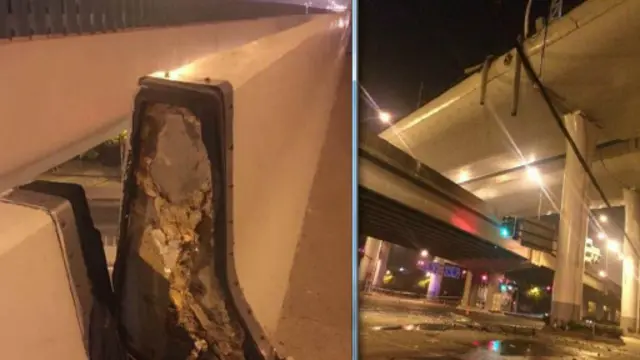 「警民直通車·上海」微博發佈的事故現場圖片