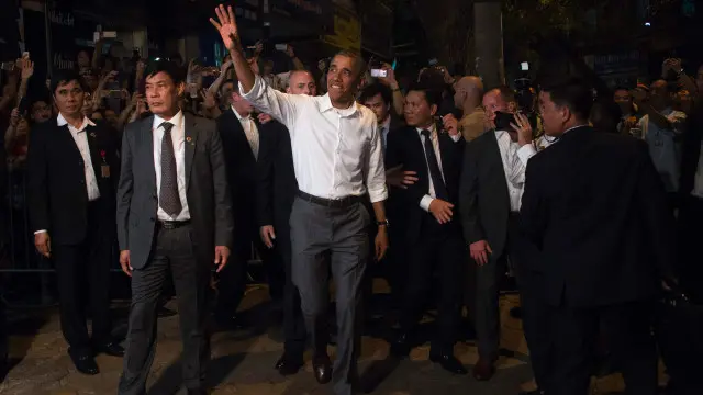 奥巴马访问越南。