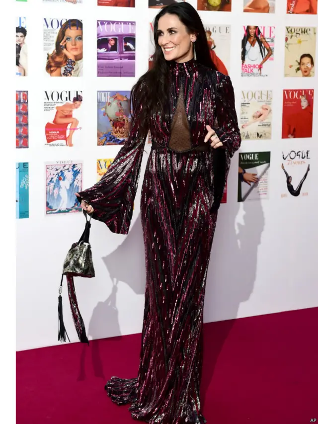 Отпраздновать день рождения легендарного журнала приехала в Лондон и голливудская актриса Деми Мур