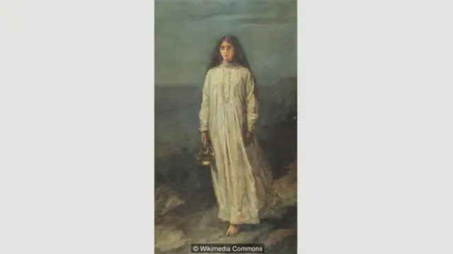 約翰·艾佛雷特·米萊1971 年的作品《夢遊者》以其對夢遊者的真實寫照而備受讚譽（圖片來源：Wikimedia Commons)