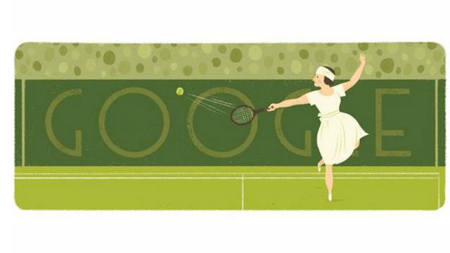 El Doodle de Google dedicado a la tenista francesa, que nació un 24 de mayo hace 117 años.