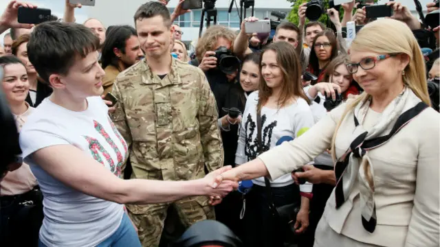 Надежда Савченко и Юлия Тимошенко