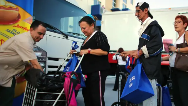 Fila en supermercado