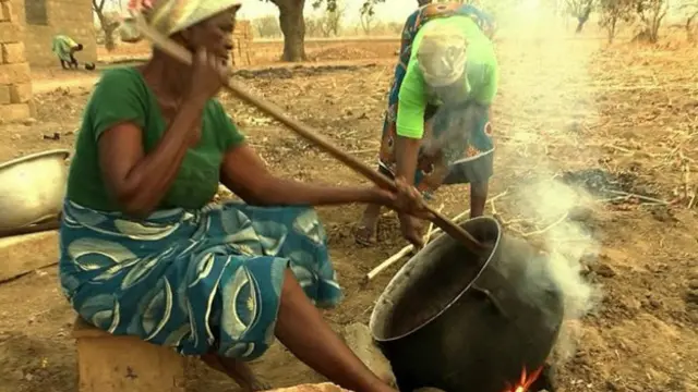 Preparación de la manteca de karité