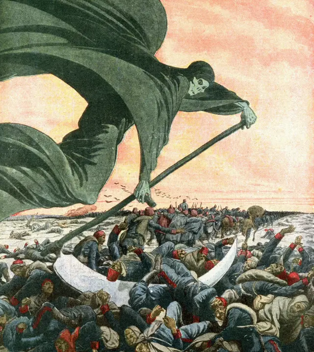 Ilustración de "Le Petit Journal" de una plaga que afligía a Europa.