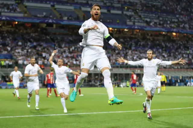 Ramos, el capitán del Real Madrid, abrió el marcador en el minuto 14.