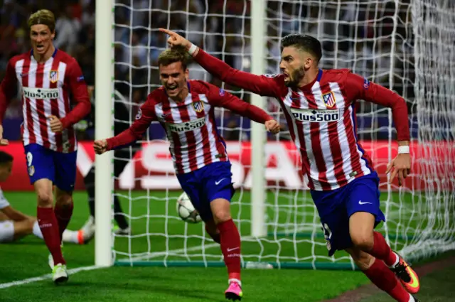 Carrasco entró en el segundo tiempo y convirtió el gol del empate para el Atlético.