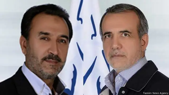 مسعود پزشکیان از فهرست امید (راست) و محمد دهقانی از طیف اصولگرایان، نواب اول و دوم ریاست مجلس