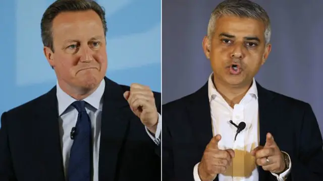 ديفيد كاميرون انتقد صادق خان مرارا في انتخابات عمدة لندن