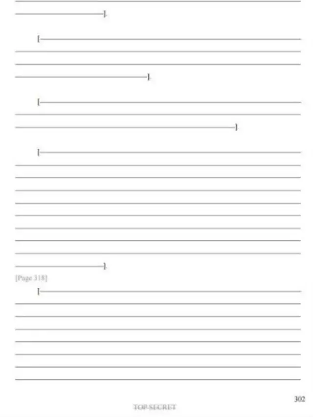 نمونه ای از صفحات سانسور شده گزارش ۱۱ سپتامبر