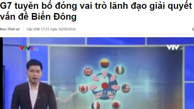 Bản tin đăng ngày 26/5/2016 trên trang mạng của VTV, tính đến đêm muộn 31/5 vẫn giữ nguyên dòng tựa đề sai