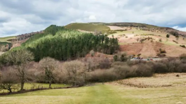 Moel Arthur 山丘低坡上的 Penycloddiau 堡垒