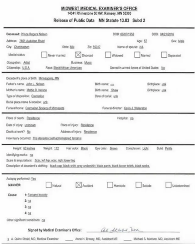 Informe de la oficina del forense