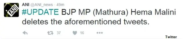 हेमा मालिनी के ट्वीट