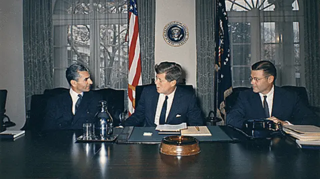 Prezident Kennedy və İran şahı