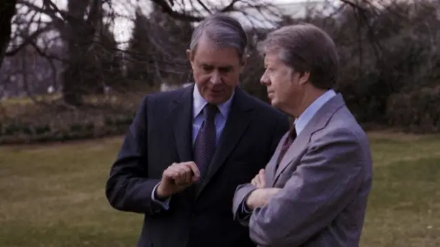Dövlət katibi Cyrus Vance və prezident Jimmy Carter
