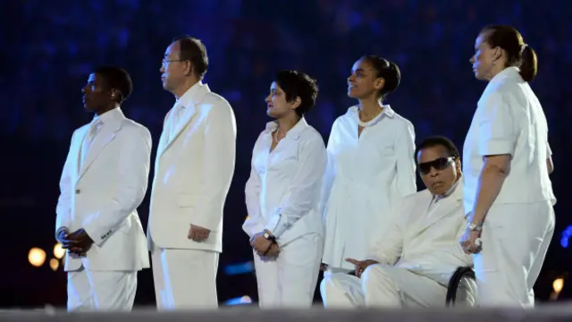 Али на открытии Олимпиады в Лондоне