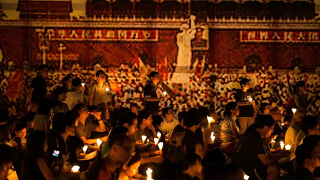 今年在維園舉行的六四晚會