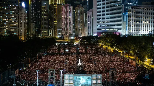 今年在維園舉行的六四晚會