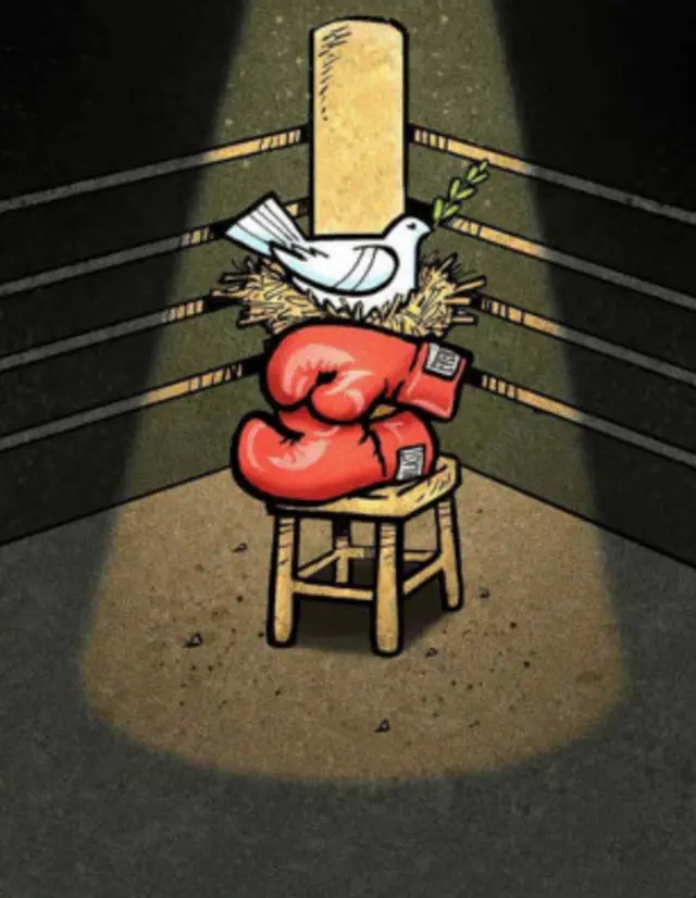 در رثای محمدعلی - کارتون علیرضا پاکدل، اعتماد