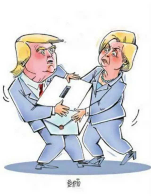 نامزدهای نهایی انتخابات آمریکا - کارتون فیروزه مظفری، فرهیختگان