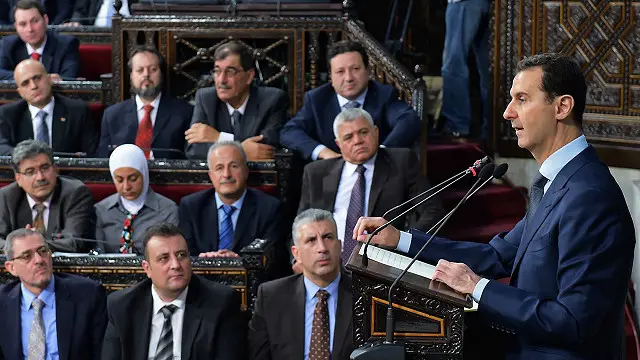 بشارالاسد د نوي پارلمان پروړاندې په تلوېزیوني وینا کې د جګړې غځولو اعلان وکړ او دا جګړه یې د "ترهګرۍ" پرضد جنګ وباله.