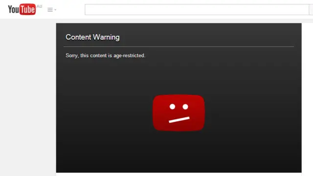 Sejumlah konten di Youtube harus berdasarkan batas umur tertentu.