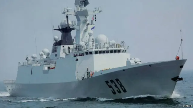 中国海军具有一定隐身性能的新型054型导弹护卫舰