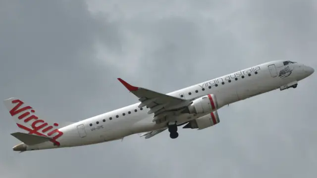 资料图片：维珍澳洲航空航机