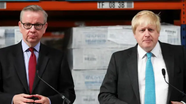 脱欧阵营领袖高夫和约翰逊