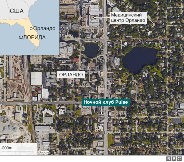 Карта Орландо