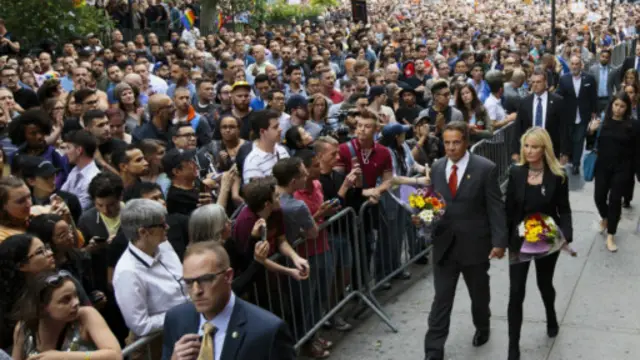 در نیویورک مراسمی برای بزرگداشت قربانیان کشتار اورلاندو برگزار شد