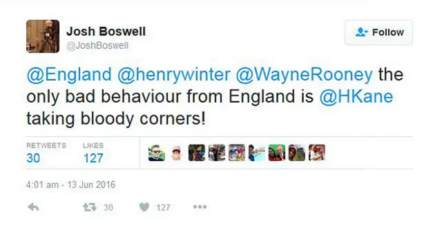 Твит болельщика англичан