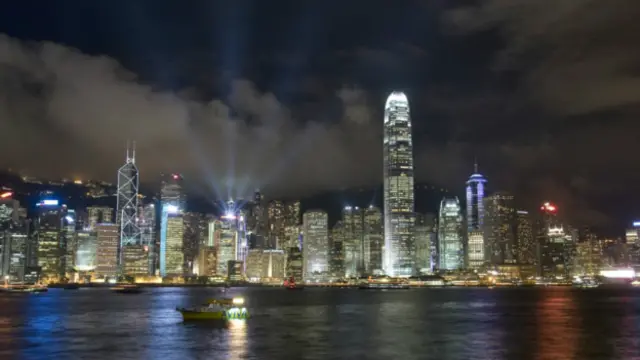 香港维多利亚港的景色