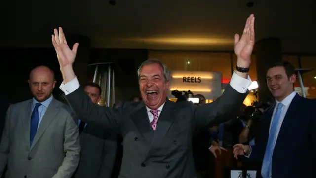 یو کے انڈیپنڈنٹ پارٹی کے رہنما نائیجل فراژ نے اسے برطانیہ کا کا ’یومِ آزادی‘ قرار دیا ہے