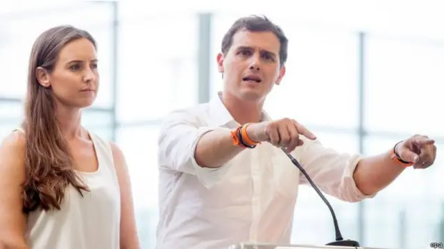 Yolsuzluk karşıtı Ciudadanos partisi lideri Alberto Rivera.