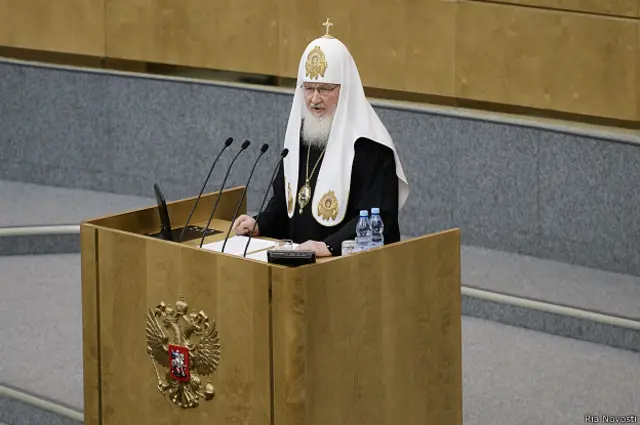 В ходе шестого созыва глава РПЦ впервые в истории выступил перед парламентариями с трибуны Госдумы