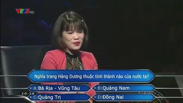 Bà Nguyễn Thị Kim Liên trong cuộc thi 'Ai là triệu phú?'