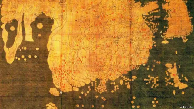 नक़्शे में उत्तर ऊपर