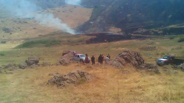 تلویزیون NRT این تصویر را از گلوله باران سیدکان منتشر کرده است