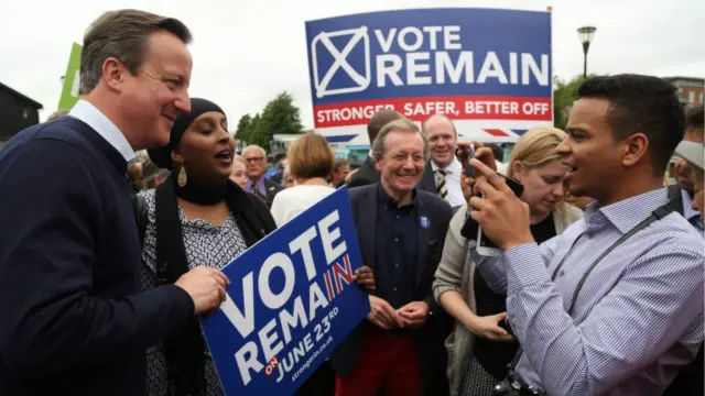 Кэмерон на митинге сторонников ЕС