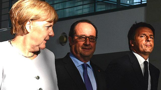 Меркель, Олланд, Ренци