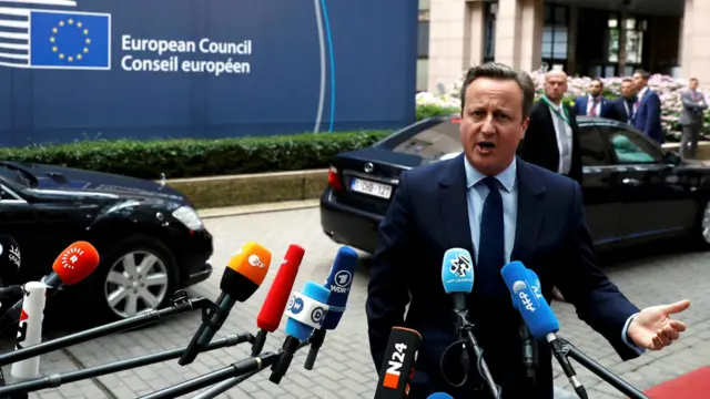 卡梅伦6月28日在比利时布鲁塞尔会面欧盟各国领袖。